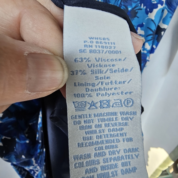 Boden - Silk Blend - Dress Size 12R - 3/4 Sleeves - Lined - Picture 4 of 7